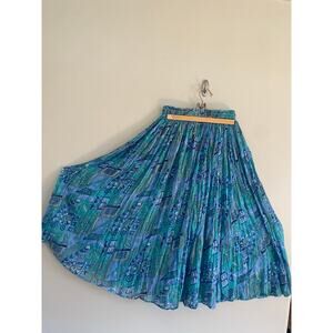 Vintage Zero Zero Abstract Midi Maxi Skirt Cotton Boho Broomstick Bells Size M